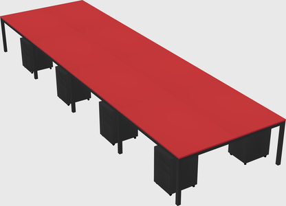 Shared rectangular desk