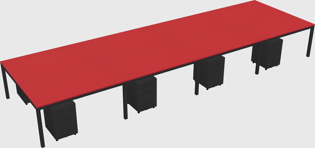 Shared rectangular desk