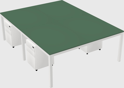 Shared rectangular desk