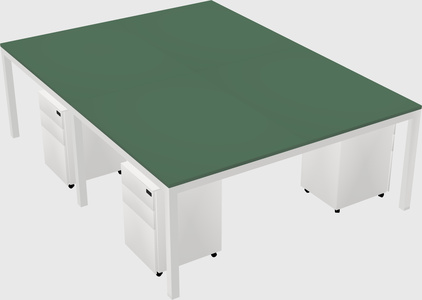 Shared rectangular desk