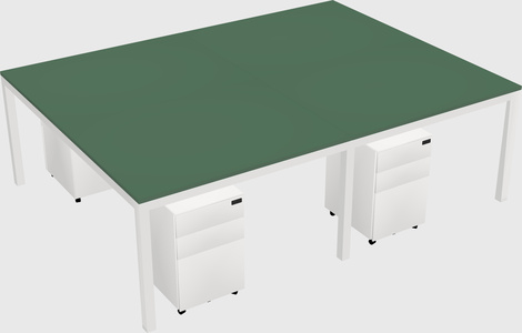Shared rectangular desk