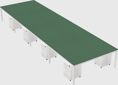 Shared rectangular desk
