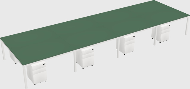 Shared rectangular desk