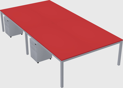 Shared rectangular desk