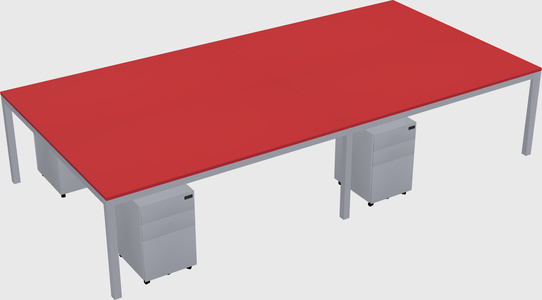 Shared rectangular desk