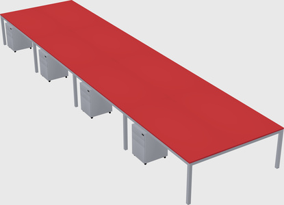 Shared rectangular desk
