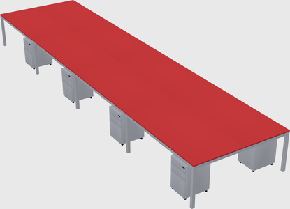 Shared rectangular desk