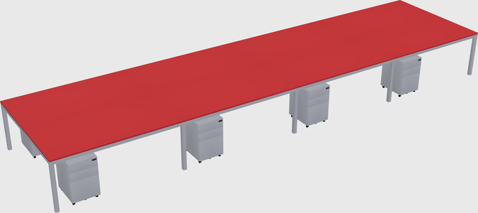 Shared rectangular desk