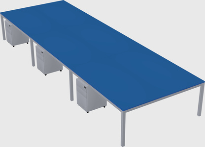 Shared rectangular desk