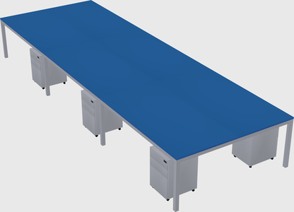 Shared rectangular desk