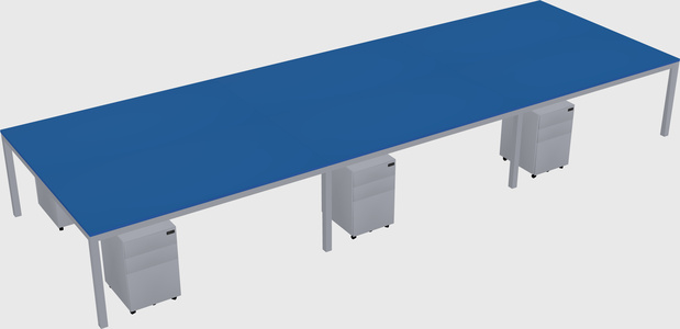 Shared rectangular desk