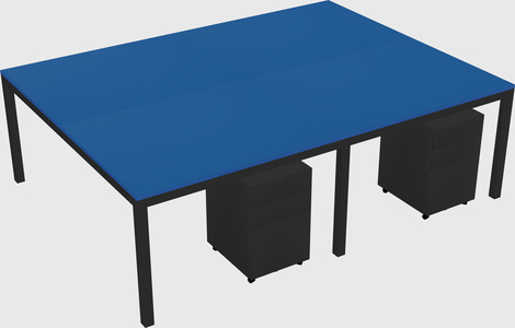 Shared rectangular desk