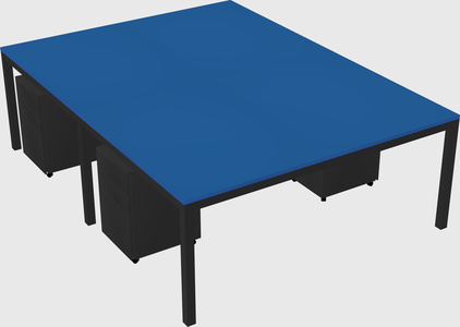 Shared rectangular desk