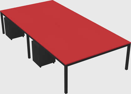 Shared rectangular desk
