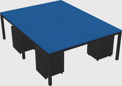 Shared rectangular desk