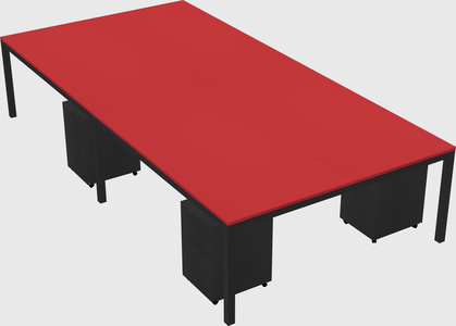 Shared rectangular desk