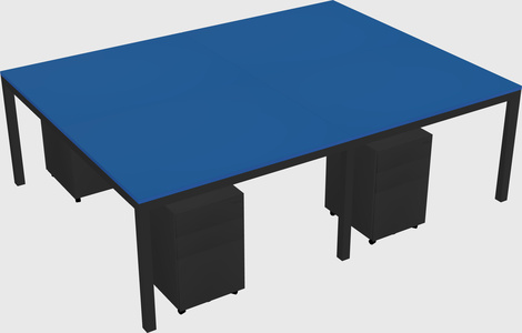 Shared rectangular desk