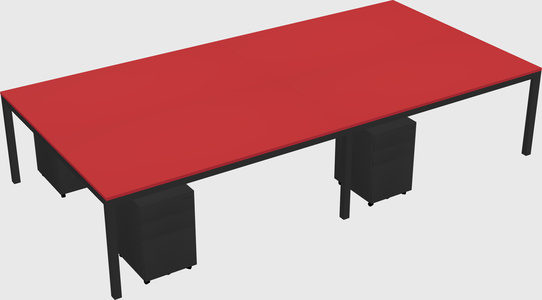 Shared rectangular desk