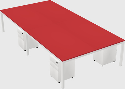 Shared rectangular desk