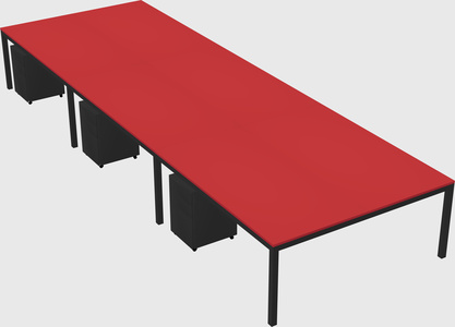 Shared rectangular desk