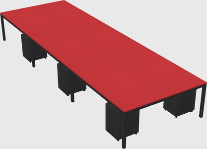 Shared rectangular desk