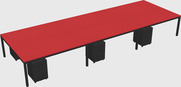 Shared rectangular desk