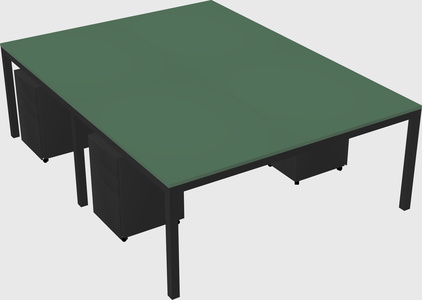 Shared rectangular desk