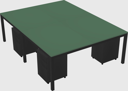 Shared rectangular desk