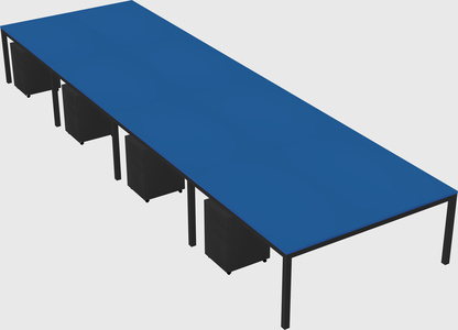 Shared rectangular desk