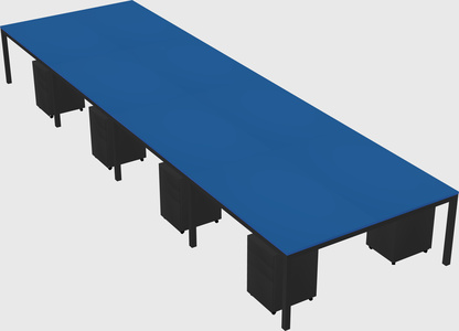 Shared rectangular desk