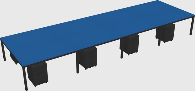 Shared rectangular desk