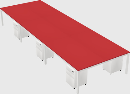 Shared rectangular desk