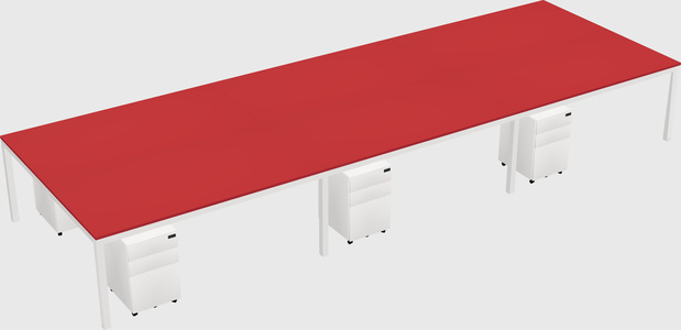 Shared rectangular desk