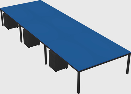 Shared rectangular desk