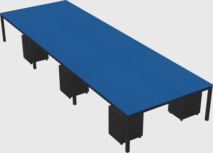 Shared rectangular desk