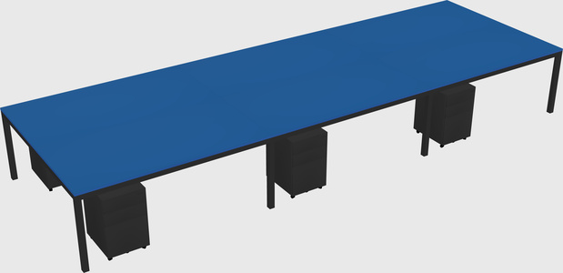 Shared rectangular desk