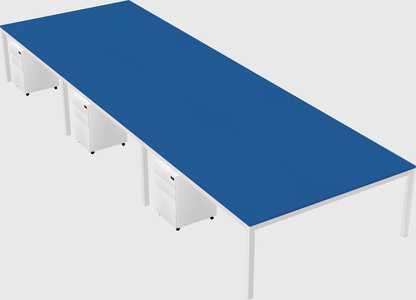 Shared rectangular desk
