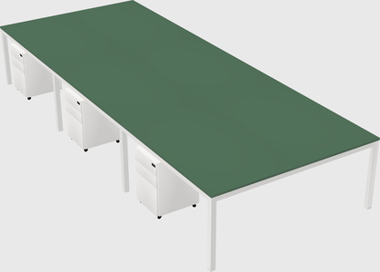 Shared rectangular desk