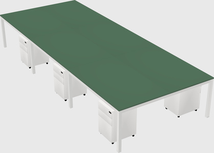 Shared rectangular desk