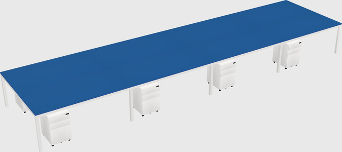 Shared rectangular desk