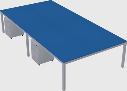 Shared rectangular desk