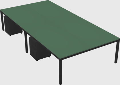 Shared rectangular desk