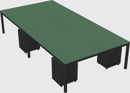 Shared rectangular desk