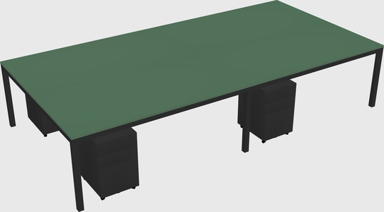 Shared rectangular desk