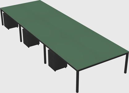 Shared rectangular desk