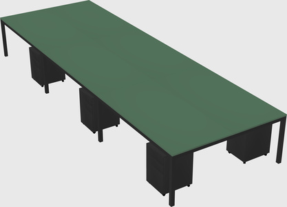 Shared rectangular desk
