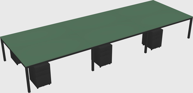 Shared rectangular desk
