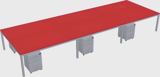 Shared rectangular desk