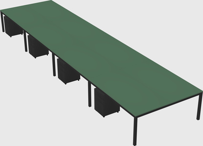 Shared rectangular desk