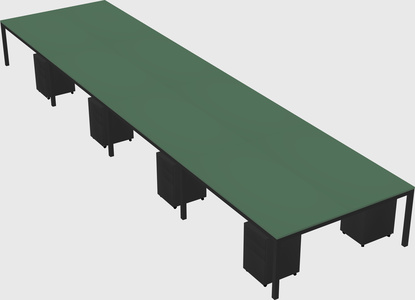 Shared rectangular desk